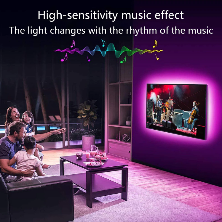 BowLift | LED Light Strips For Bedroom RGB 5050 Bluetooth Control Feet Supports Light Decor