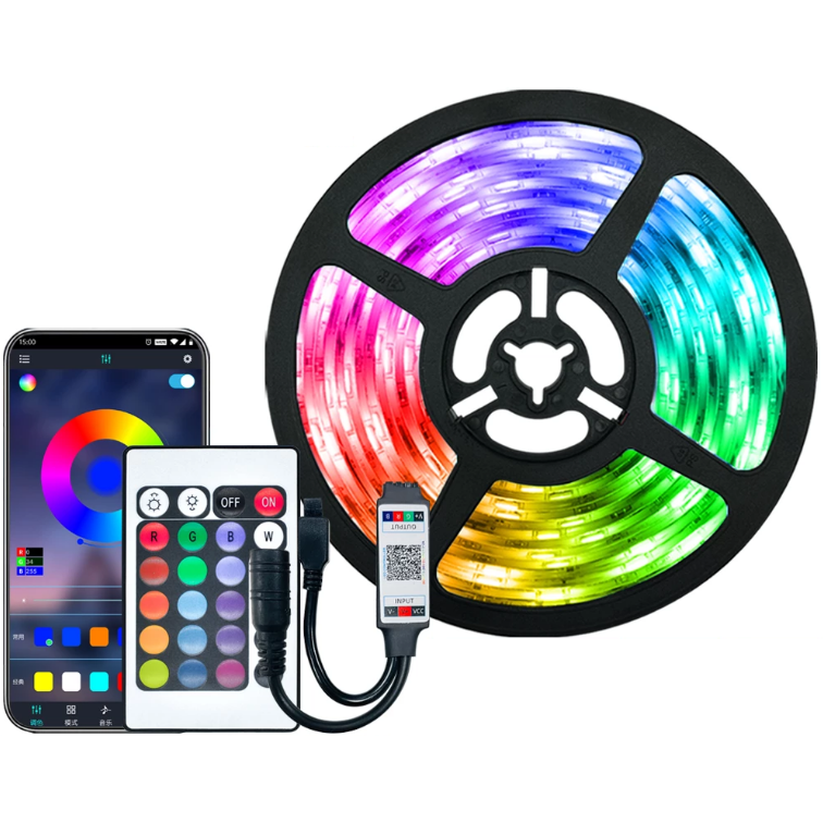 BowLift | LED Light Strips For Bedroom RGB 5050 Bluetooth Control Feet Supports Light Decor