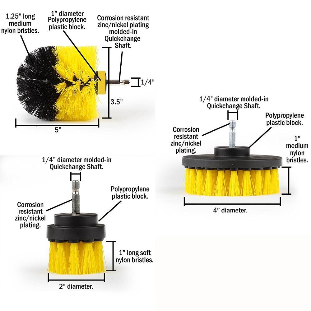 BowLift | Powerful 3 Pcs/Set Drill Scrubber Brush