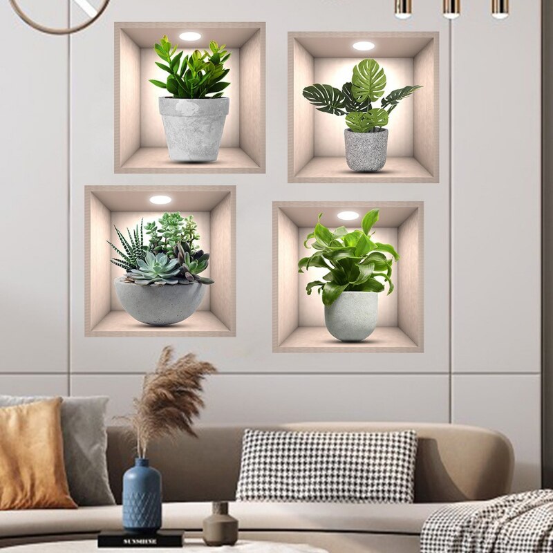 BowLift | Wall Decorative Potted Plant Stickers