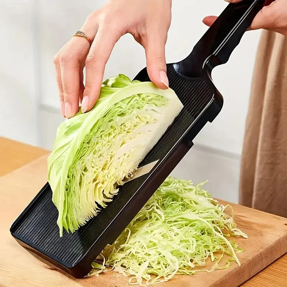 BowLift | SchnittWerk Cabbage Shredder made of stainless steel | Fine slicer for vegetables & salads | Non-slip & sharp | Ideal for cabbage & raw vegetables