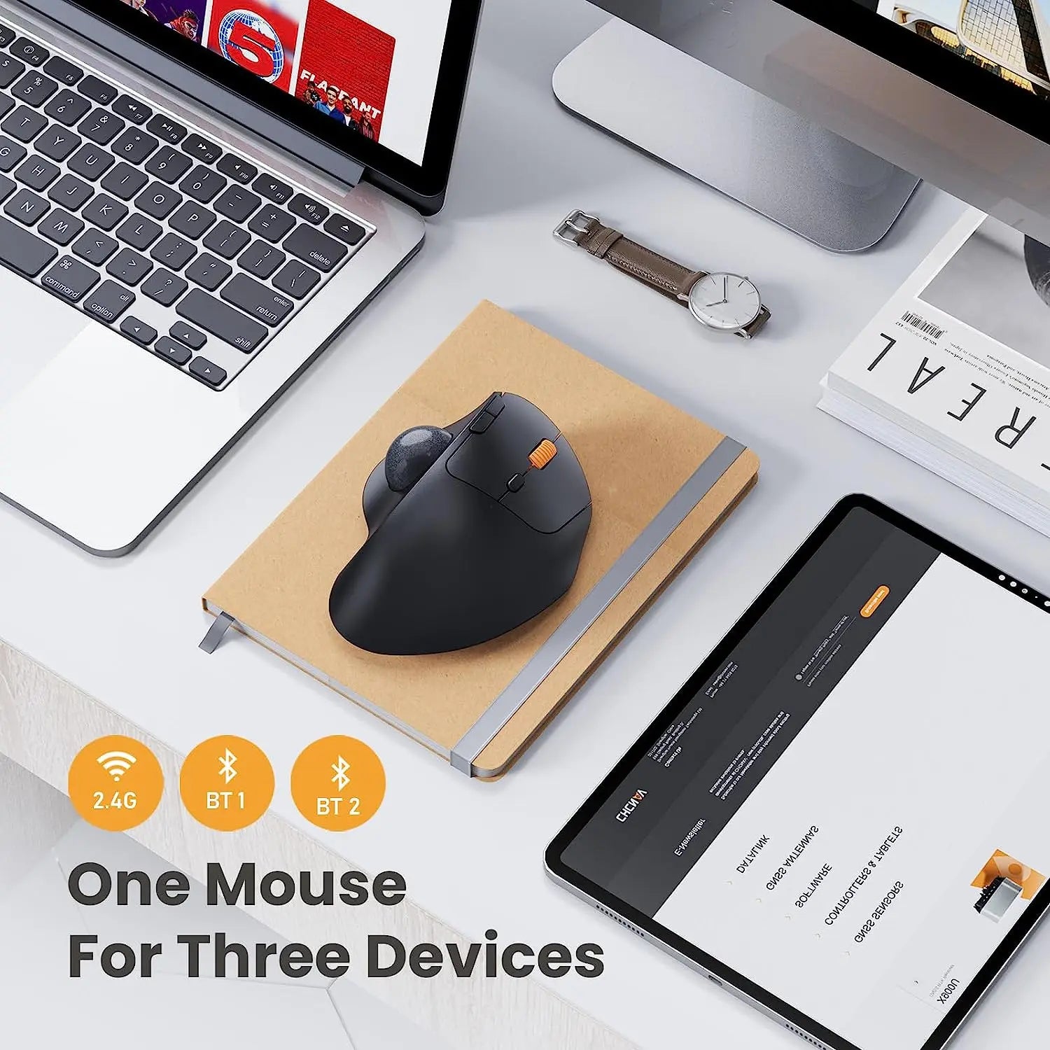 BowLift | Ergonomic Wireless Trackball Mouse