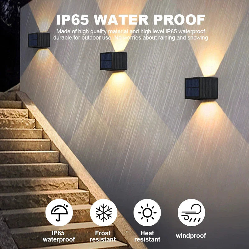 BowLift | Solar Wall Light SolaraBeam Flex | Warm White | IP65 Waterproof | Adjustable Light Angle