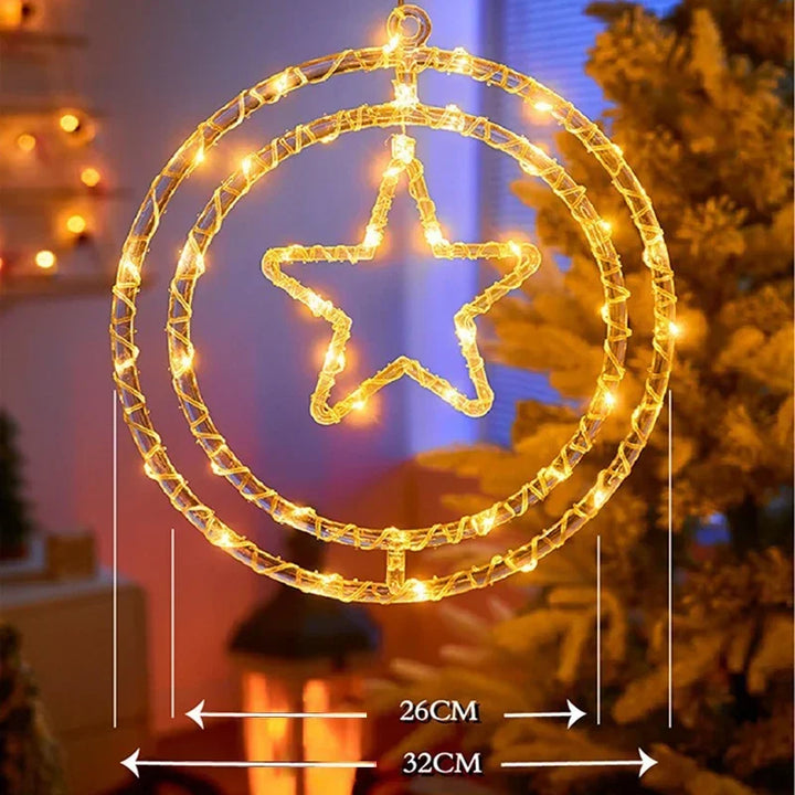 BowLift | LED Christmas Ring Light LumiRing | USB-powered | 8 Light Modes | Warm White & Colorful | Decoration for Christmas & Celebrations