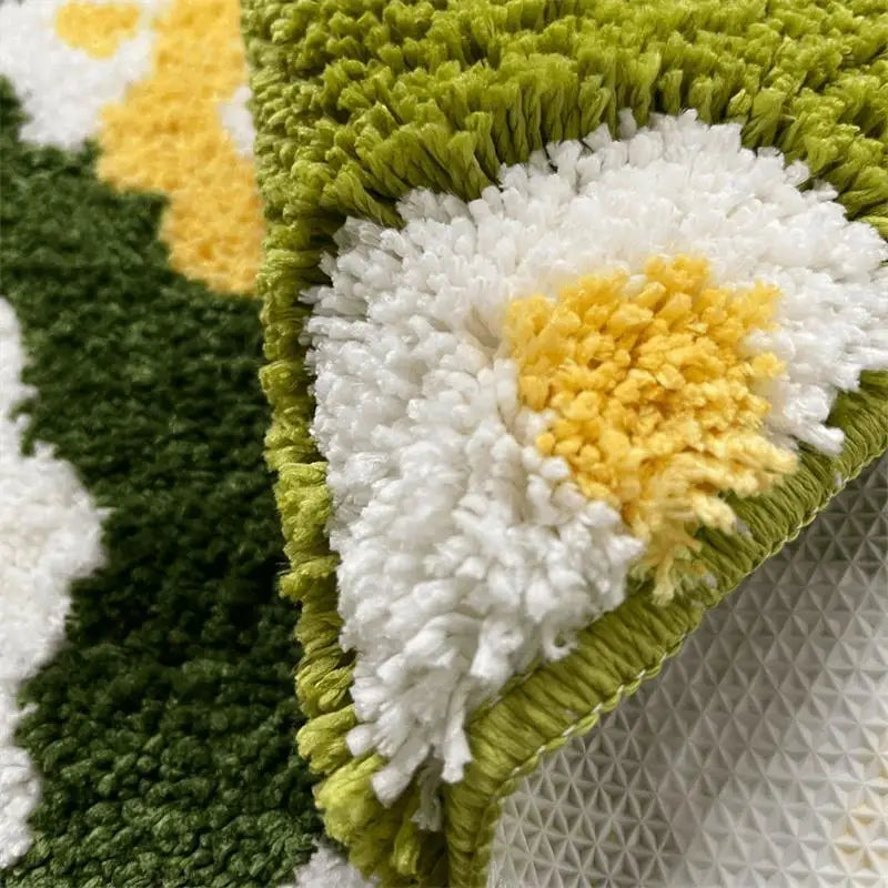 Moss Flower Tufted Round Rug | Bowlift