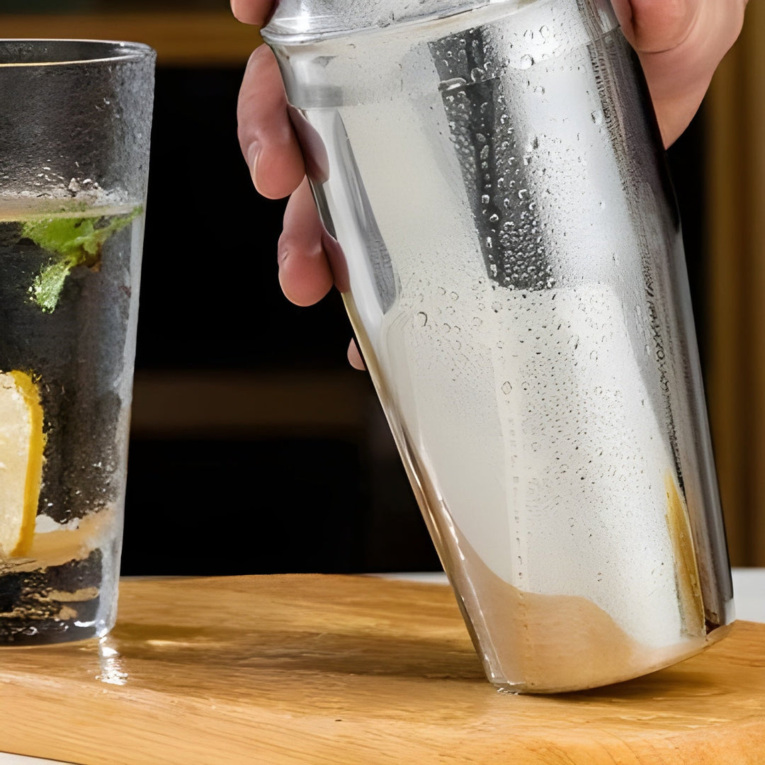 Cocktail shaker set made of stainless steel – 10-piece premium bartender set | Ideal for mixed drinks and parties | Bowlift