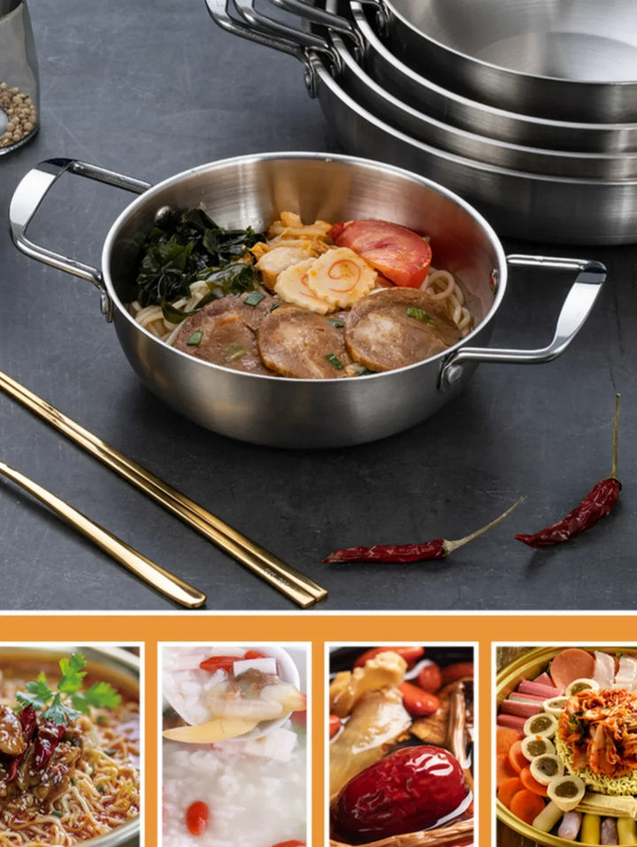GastroPan – Stainless Steel Sauce & Paella Pan with Handle Bowlift