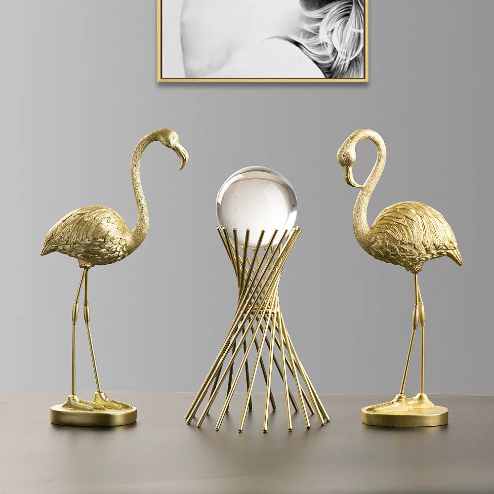 BowLift | Nordic Flamingo Figurine Figure Statue Sculpture Living Room Office Wedding Party Ornaments Home Decor Decoration Accessories