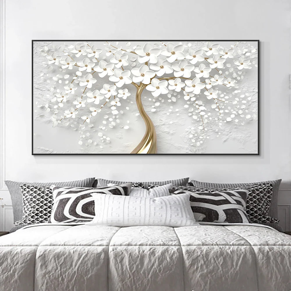 Abstract Floral Big Blossom Petal Tree Wall Art Fine Art Canvas Prints Picture For Living Room Bedroom Salon Art Decor | Bowlift