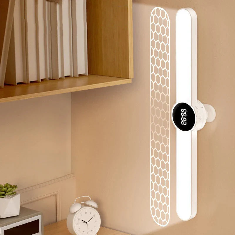 BowLift | LED Desk Lamp ClarioMag | With Clock & Alarm | Magnetic & USB Rechargeable | Steplessly Dimmable | 35 cm
