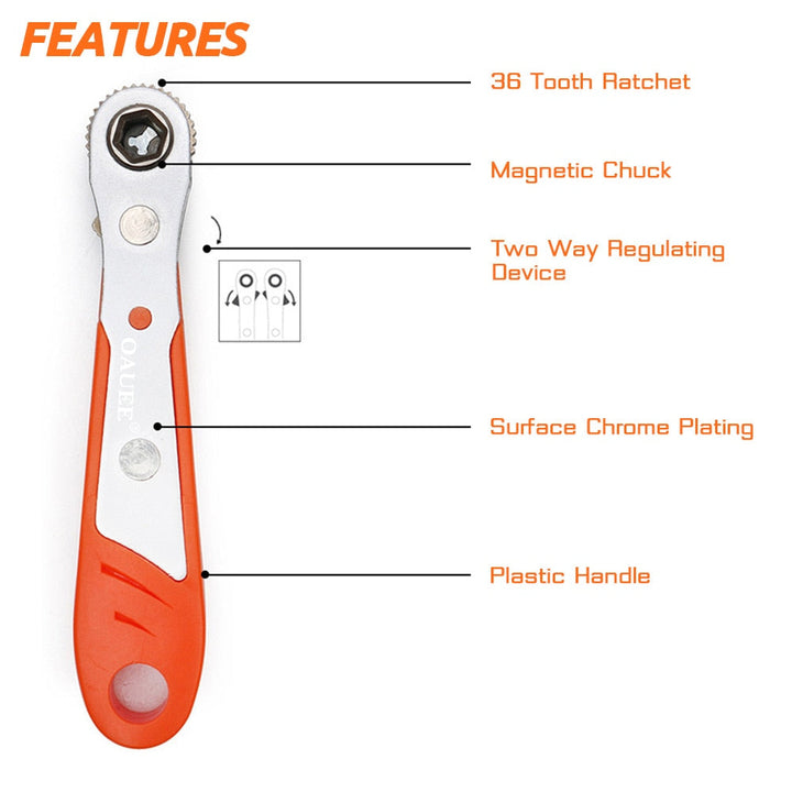 Mini Quick Hexagon Ratchet Wrench Tool | Bowlift