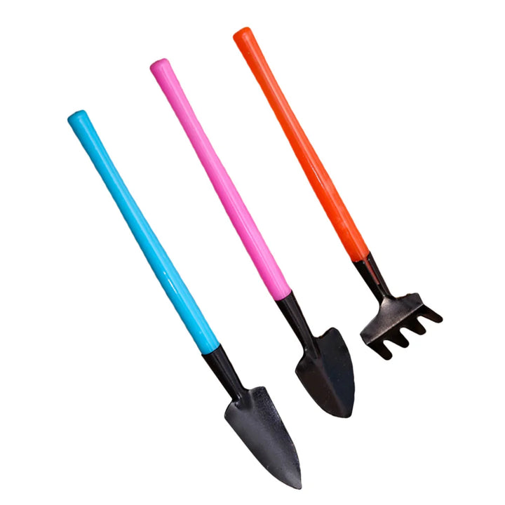 BowLift | Florinita 3-piece Mini Garden Tool Set | Hand Trowel, Rake & Shovel | For Houseplants & Bonsai | 22 cm Length
