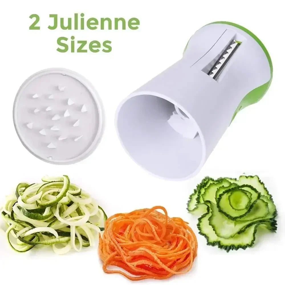 BowLift | VeggiTwist Spiral Cutter | For Vegetables & Cheese | Manual & Compact | Stainless Steel & BPA-free Plastic