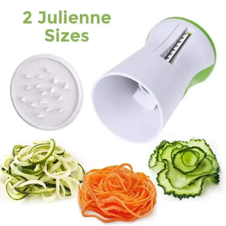 BowLift | VeggiTwist Spiral Cutter | For Vegetables & Cheese | Manual & Compact | Stainless Steel & BPA-free Plastic