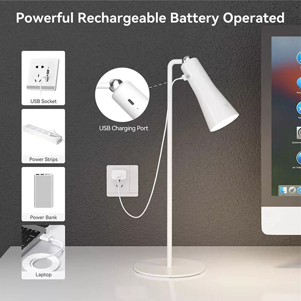 BowLift | Shiny Orbit Rechargeable Rotating Desk Lamp