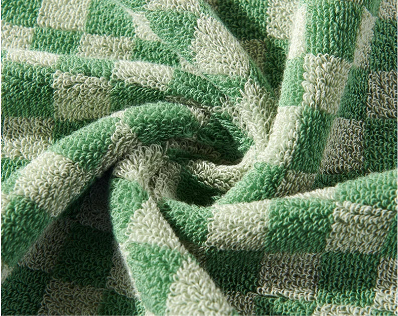 Grids Cotton Face Towel | Bowlift