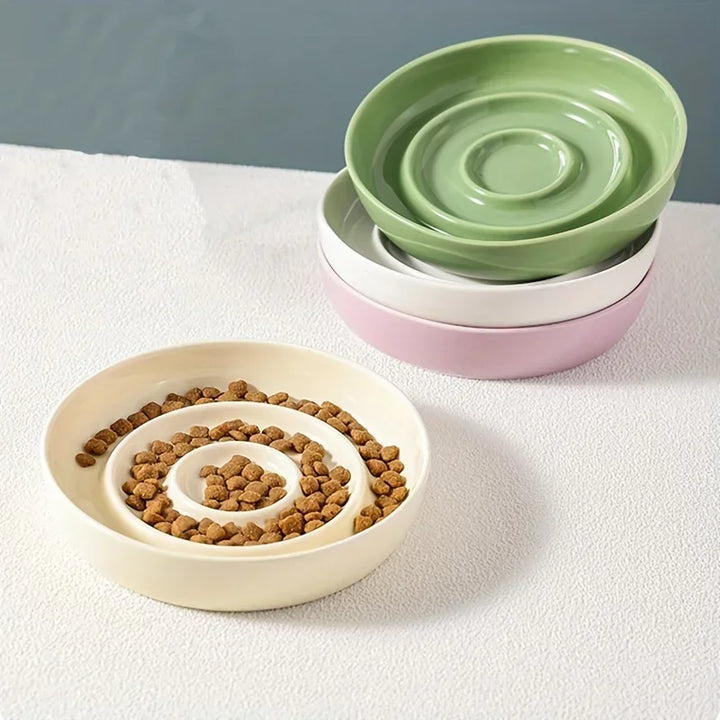 Ceramic Anti-Choking Feeding Bowl – Slow Feeding for Cats and Dogs | Bowlift