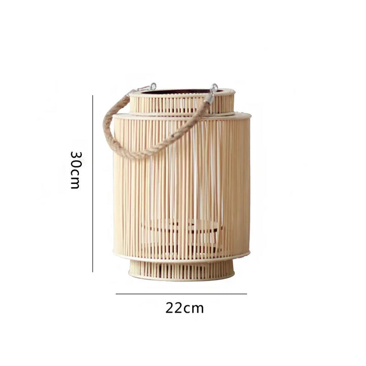 Imitation Bamboo LED Candle Lantern Bowlift