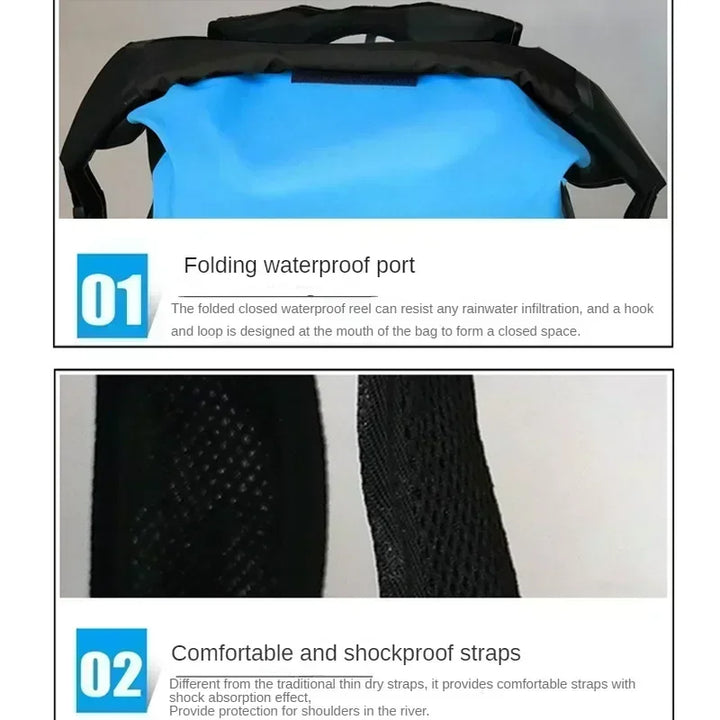 BowLift | Waterproof Backpack AquaDryX 25L | Floating Dry Bag | Rolltop & Breathable | Ideal for Kayaking, Trekking & Outdoor