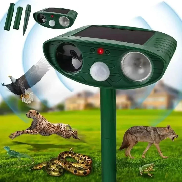 BowLift | ULTRAGUARD ANIMAL REPELLER – Ultrasonic Animal Repeller with LED Light – Weatherproof & Battery Operated for Garden & Outdoor Use