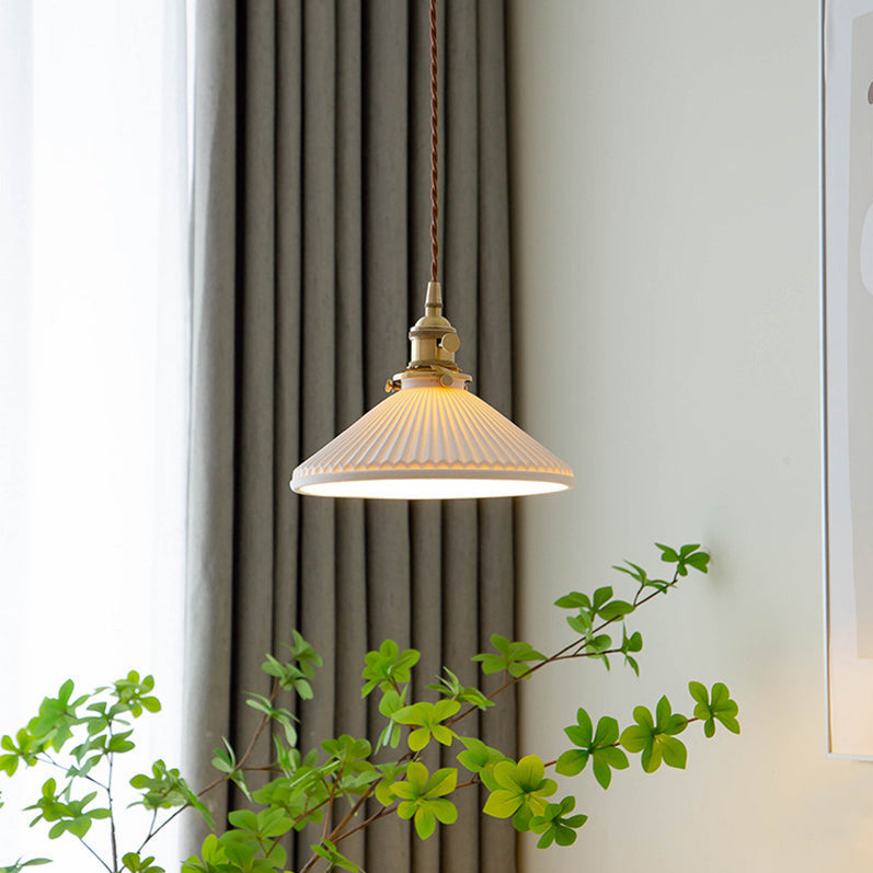 White Ceramic Pendant Lamp | Bowlift