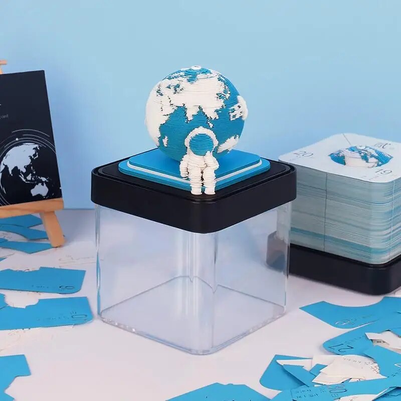 3D Earth Wanderer Calendar Memo Pad | Bowlift