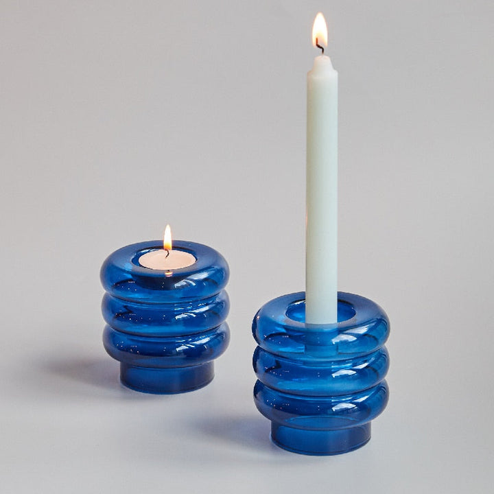 BowLift | Dual Glass Spiral Candle Holder