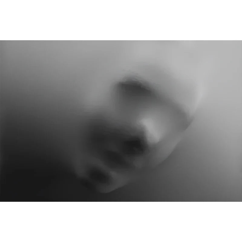 Modern Art Abstract Ghostly Figures In The Wall Canvas Prints Black White Wall Art Posters Pictures For Living Room Bedroom Art Decor | Bowlift