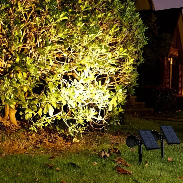 SolarBeam Outdoor Solar Spotlight with Stake for Landscaping Bowlift