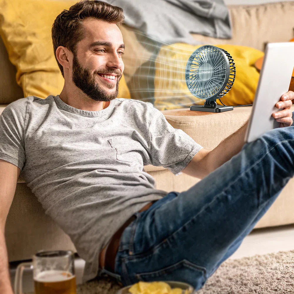 BowLift | BreezePro Lunara | USB Mini Fan | 3 Speed Levels | Compact & Quiet | For Home & Travel