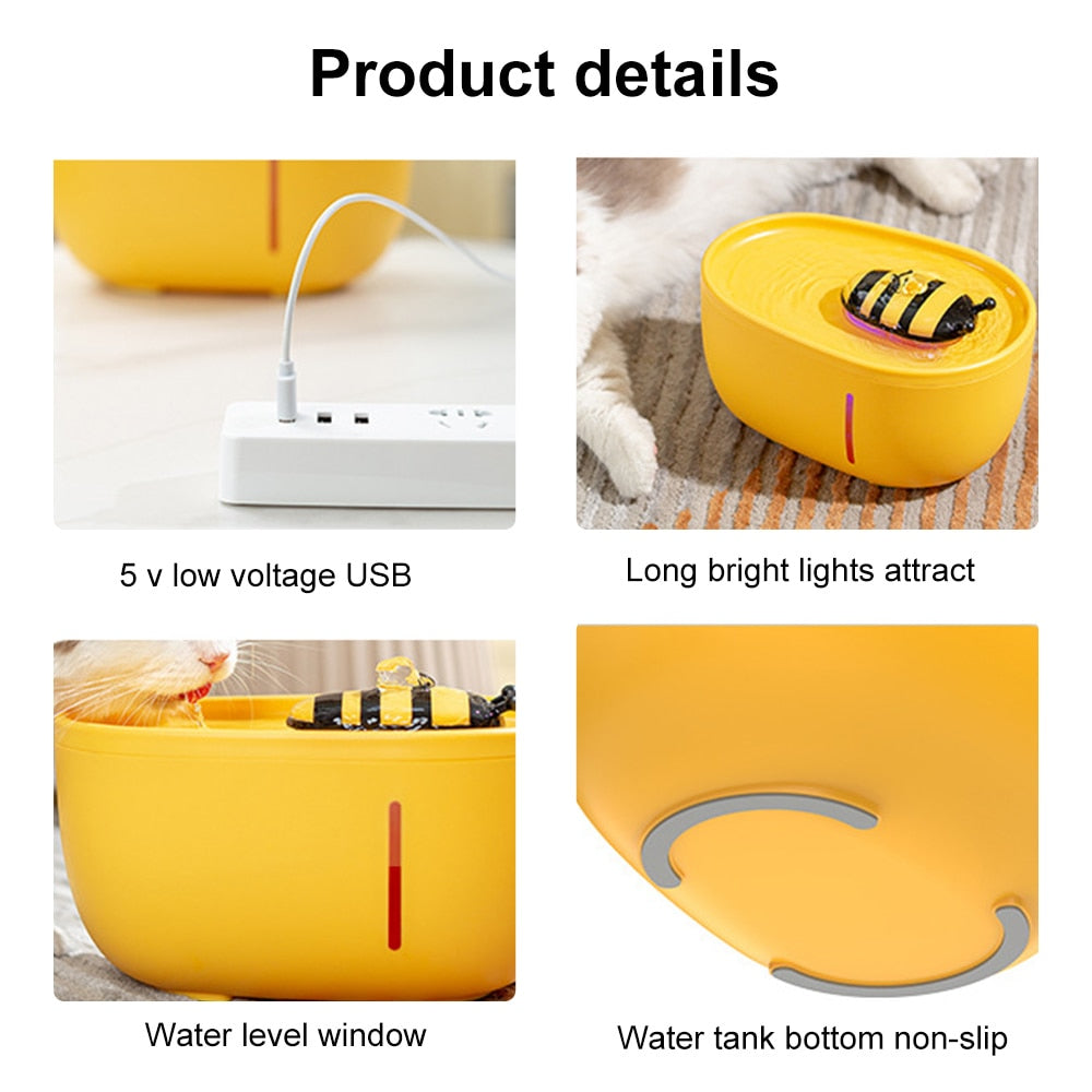 BowLift | Honey Flow Pet Automatic Water Fountain
