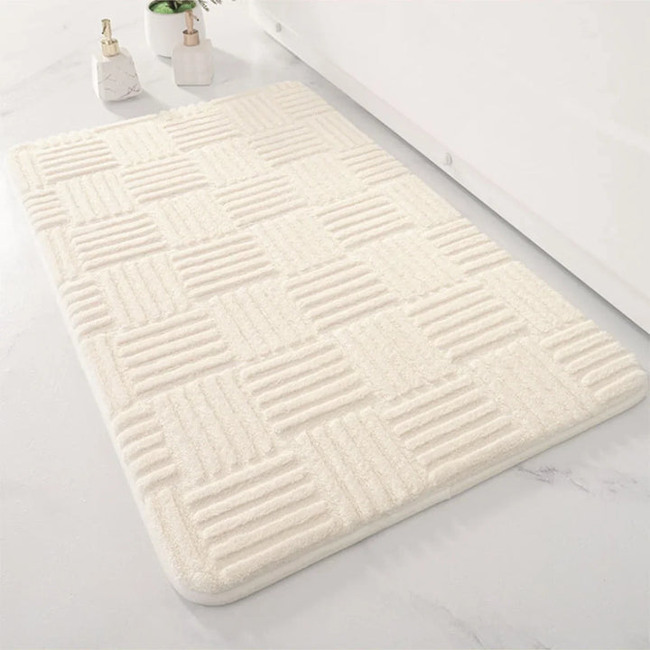 BowLift | Thick Striped Non-Slip Bath Mat with Soft and Absorbent Capability