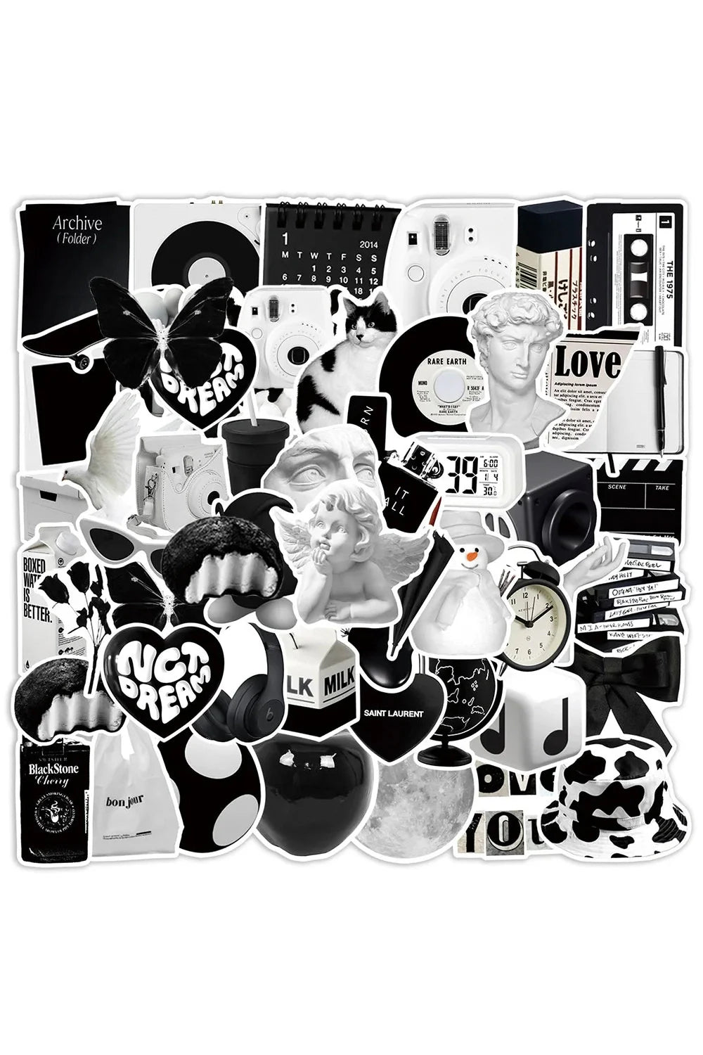 Black White Cartoon Sticker | Bowlift