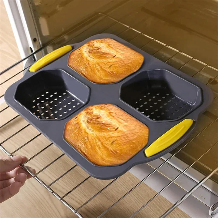 BowLift | Bunello Burger Mold | Silicone Baking Mold for Buns | Non-Stick & Heat Resistant | 6-Piece Mold