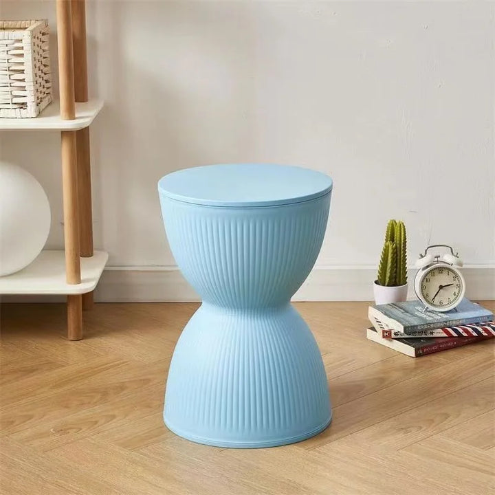 BowLift | Nordic Plastic Low Side Table with Hourglass Design