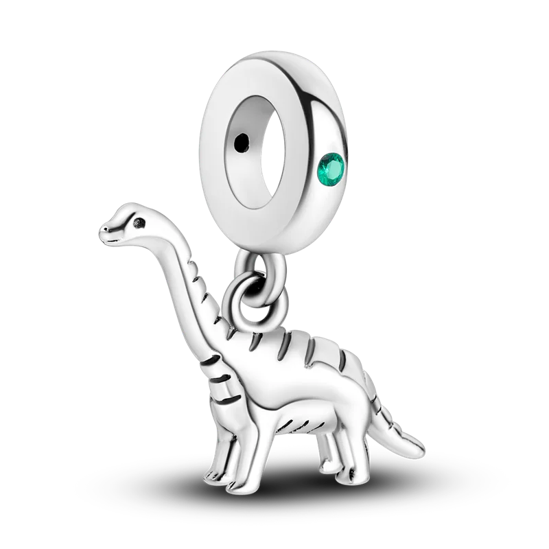 BowLift | 925 Silver Golden Leopard Charms Beads Colorful Chameleon Rhinoceros Lion Scarab Cat Pendant Compatible with Original Pandora Bracelet Jewelry