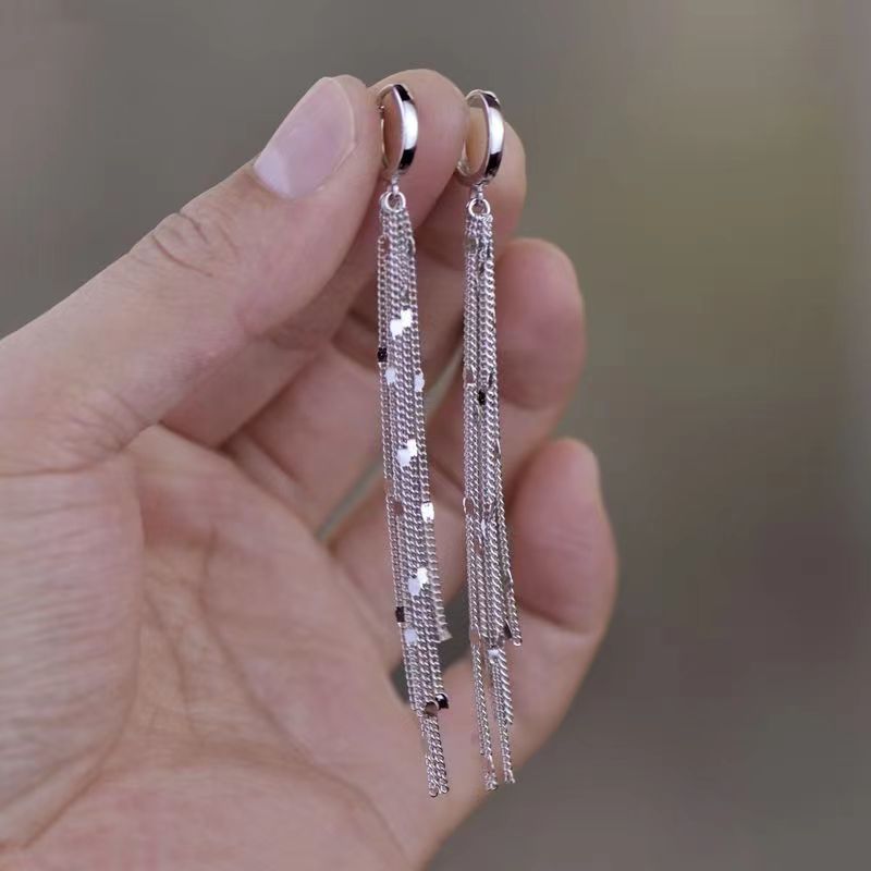 BowLift | Elegant Flow Long Metal Tassel Earrings