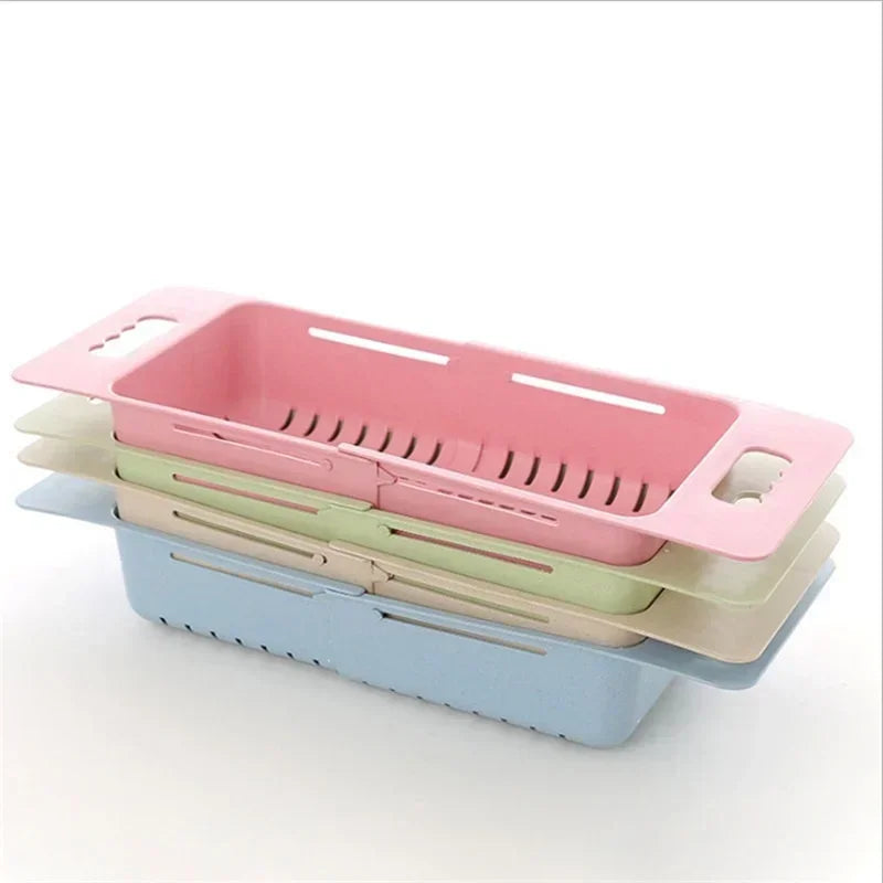 FlexDrain Draining Basket Kitchen – Adjustable Sink Organizer | Auto Drain & Fruit Vegetable Dryer | Space-saving Kitchen Accessory | Bowlift