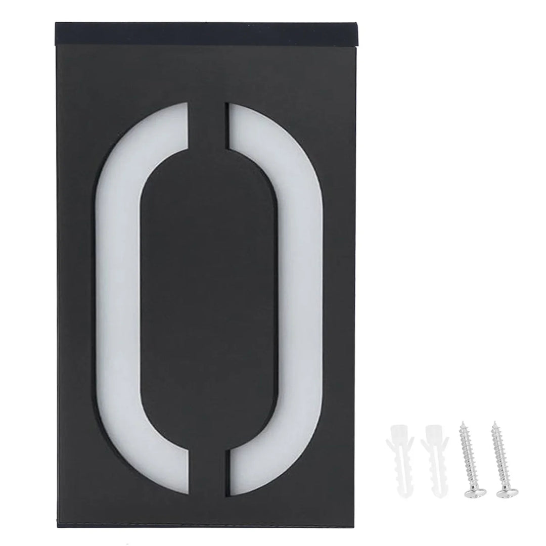 BowLift | Numelux Solar House Number Light | LED Illuminated | Weatherproof IP55 | Automatic Light in Darkness