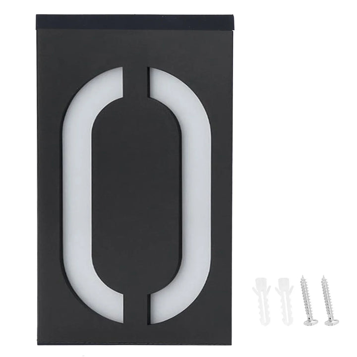 BowLift | Numelux Solar House Number Light | LED Illuminated | Weatherproof IP55 | Automatic Light in Darkness