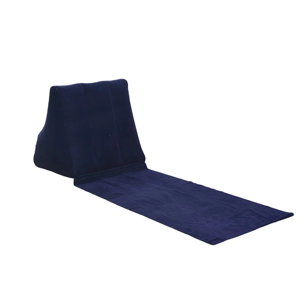 BowLift | Inflatable Beach Mat with Backrest | Foldable & Comfortable | AirLounge Travel & Camping Lounge Pillow