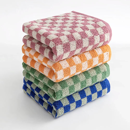 Checkered Cotton Hand Towels | Bowlift