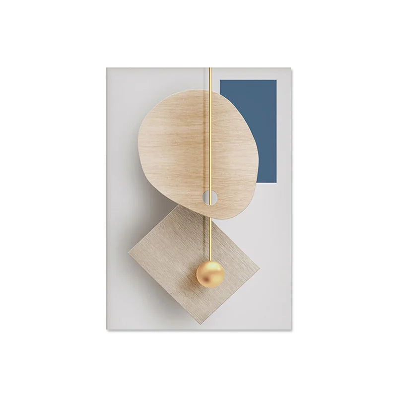 Modern Aesthetics Abstract Geometry Wall Art Fine Art Canvas Prints Posters Pictures For Modern Apartment Living Room Light Luxury Home Decor | Bowlift