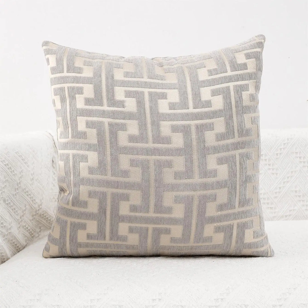 Striped cushion cover in country house style – Decorative sofa cover for living room and couch | Bowlift