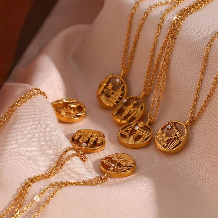 BowLift | 18k Landmark Adventures Travelers Necklace