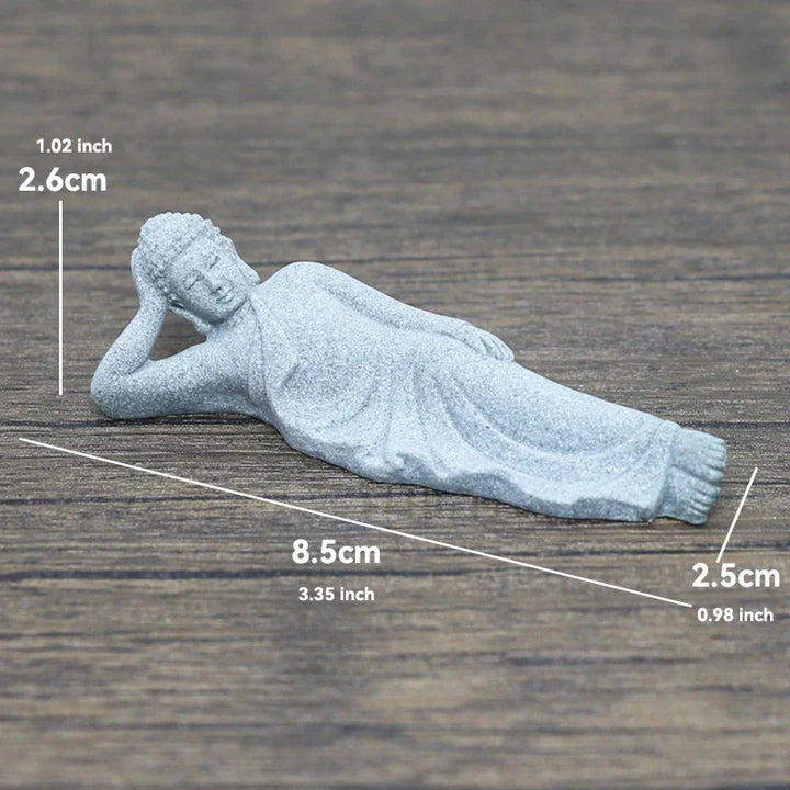 BowLift | Buddha Stone Statue Small Buddhist Monks Tibetan Buddhism Figures Zen Garden Ornament Meditation Home Aquarium Decoration