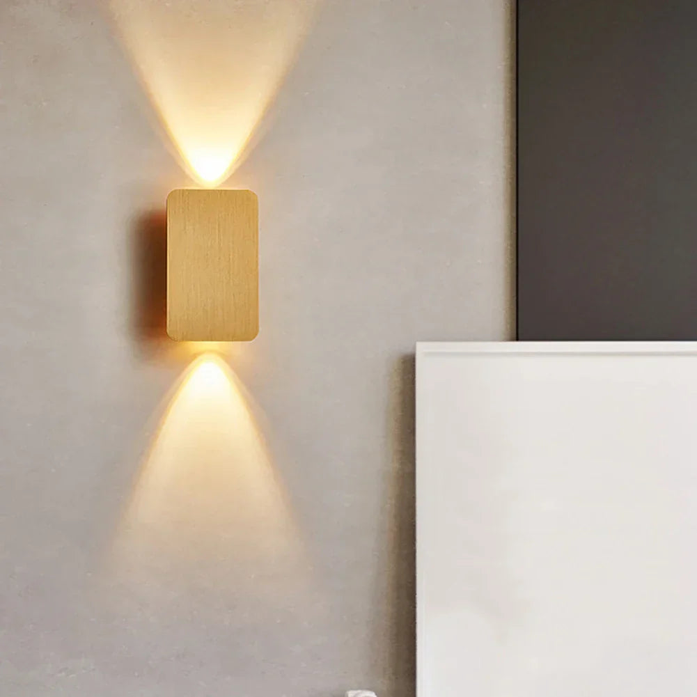 BowLift | Aria Modern Square Wall Lamp – Up and Down Lighting for Bedroom and Living Room