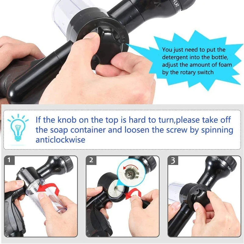 BowLift | 8 In 1 High Pressure Hose Nozzle