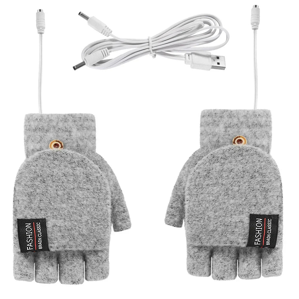 BowLift | ThermoLoom USB heating gloves | 3 heat levels | Soft knit material | Unisex one size