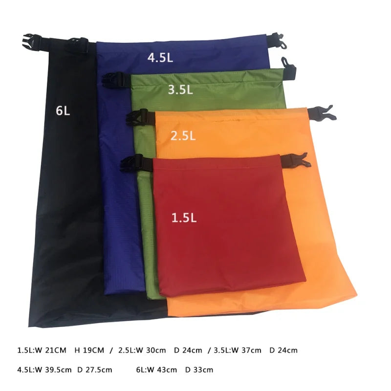 BowLift | Dry Bag Set Sealon | Waterproof & Sandproof | 5-Piece Set (1.5L–6L) | For Travel, Beach & Outdoor